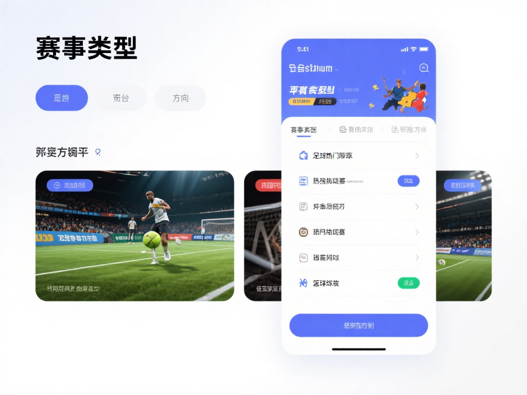 选择赛事类型，找到你的热爱方向
平台提供包括足球